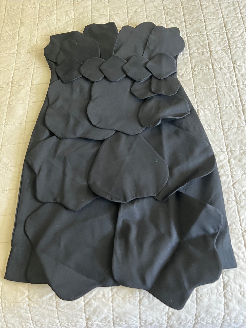 Dalia Macphee Black Dress with Floral Detail